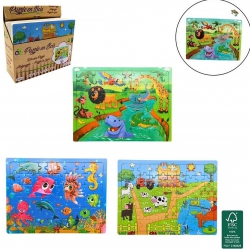 PUZZLE EN BOIS 60 PIECES...