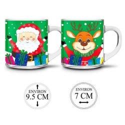 MUGS DE NOEL EN VERRE