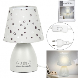 LAMPE DE CHEVET GRISE ENFANT